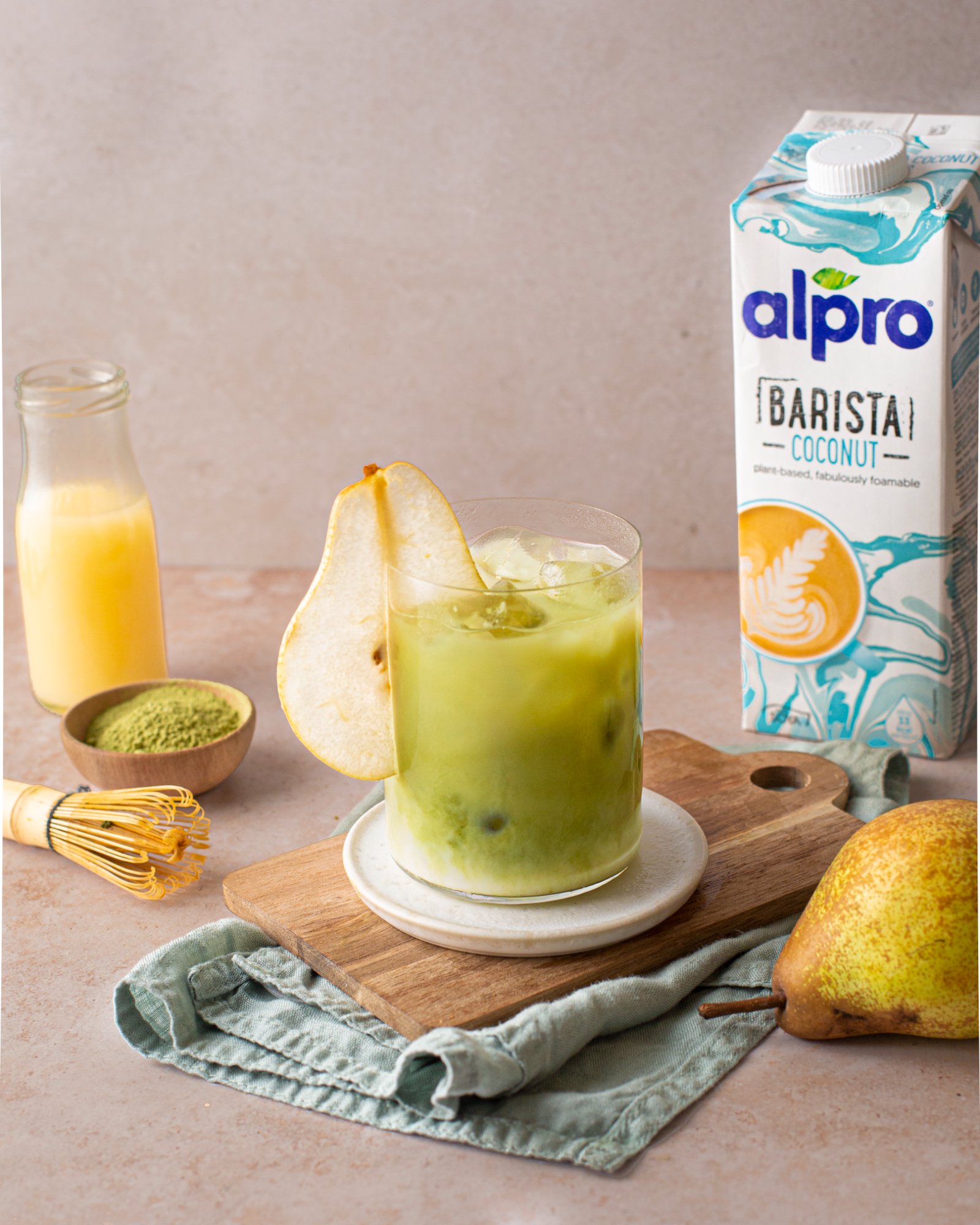 Alpro Barista Soya, iced latte sirop érable