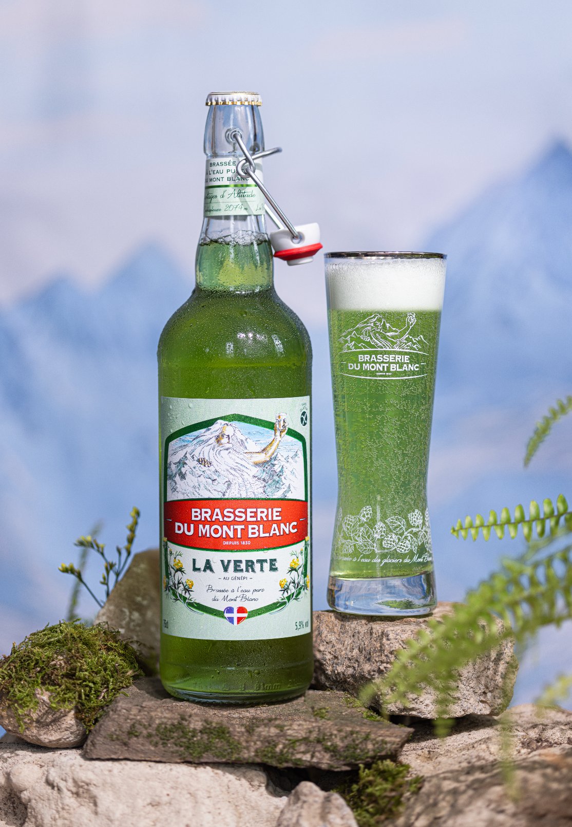 Brasserie du Mont Blanc, La Verte en situation