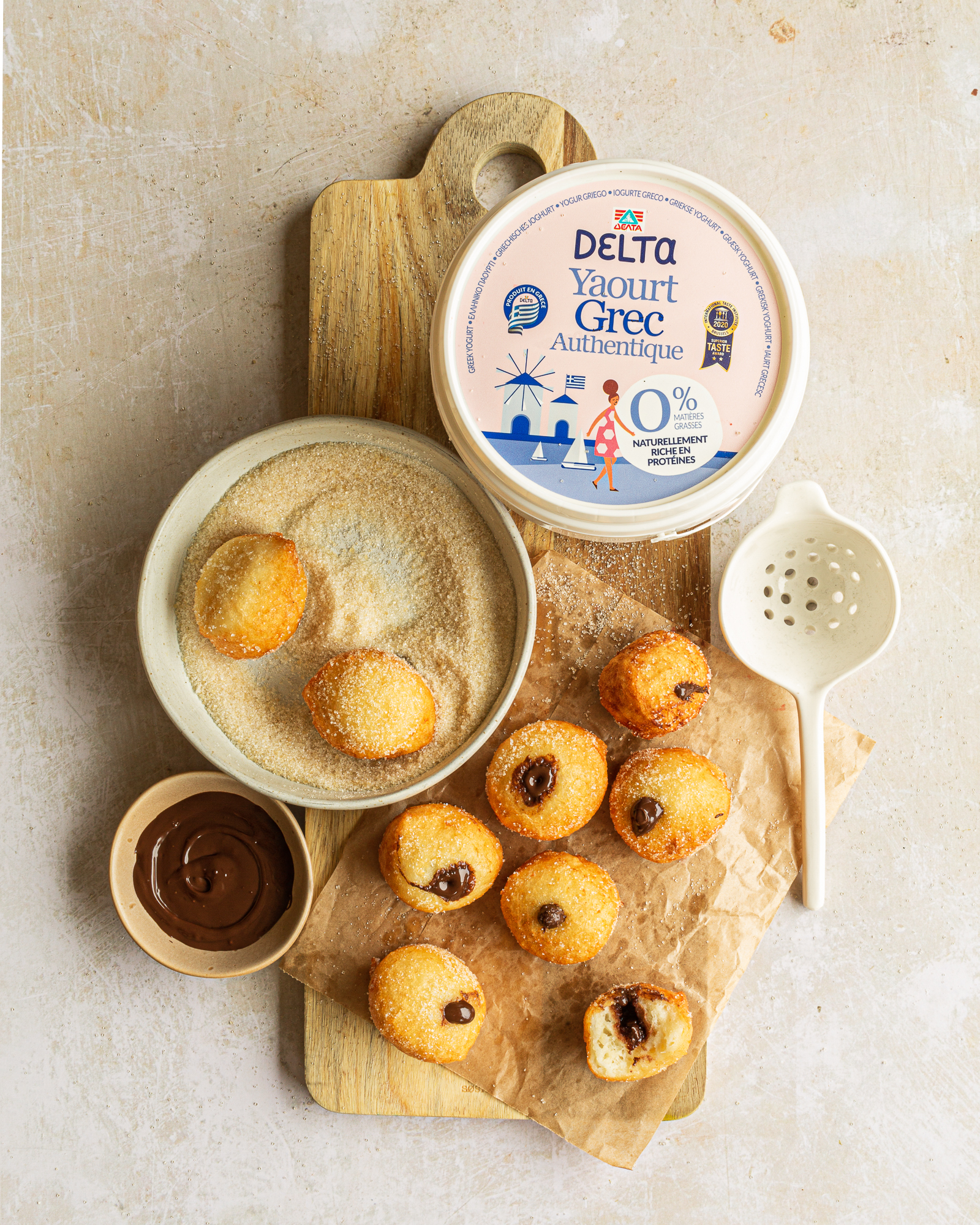 Delta Yaourt Grec Beignets nocciolata