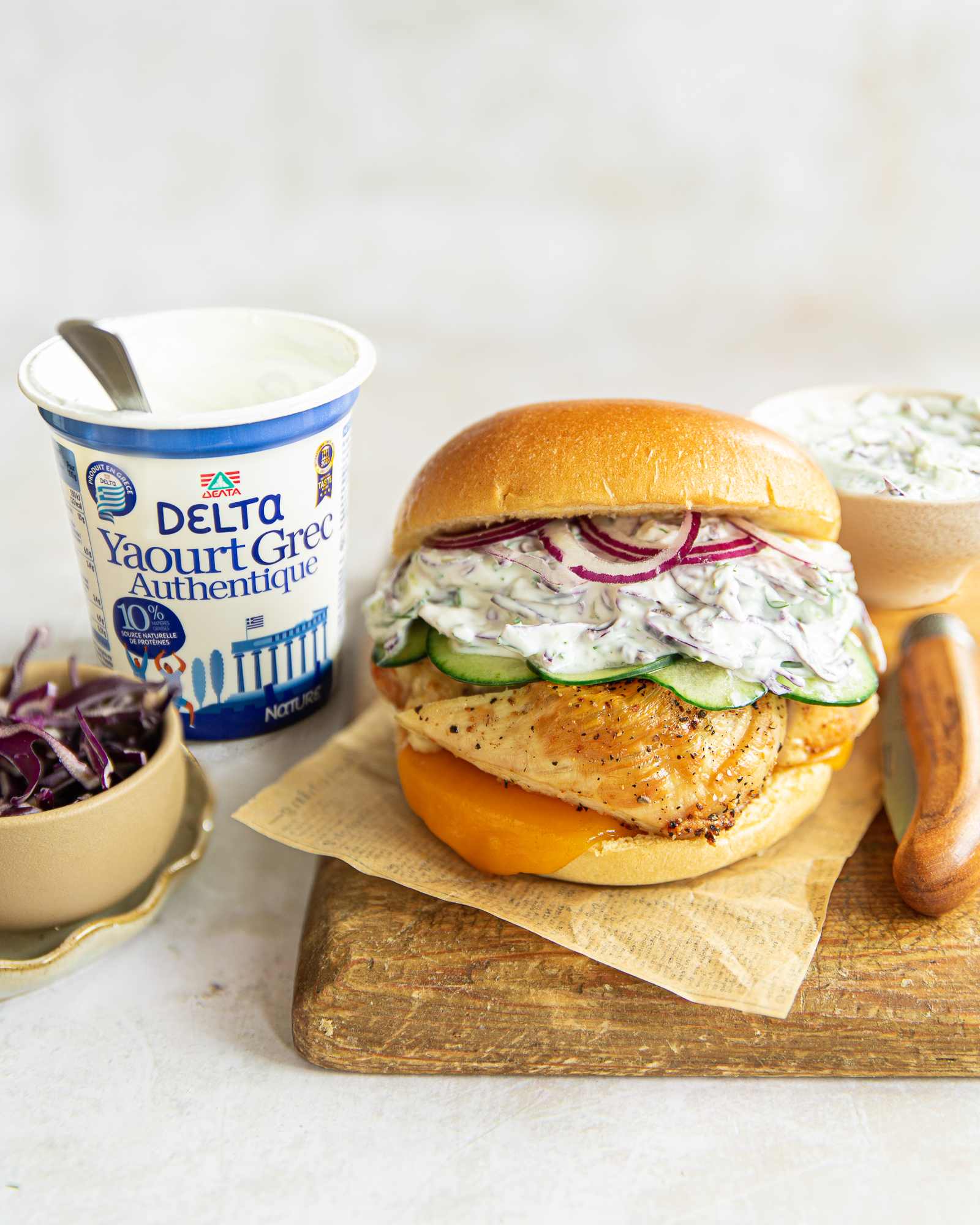 Delta Yaourt Grec Burger tzatziki