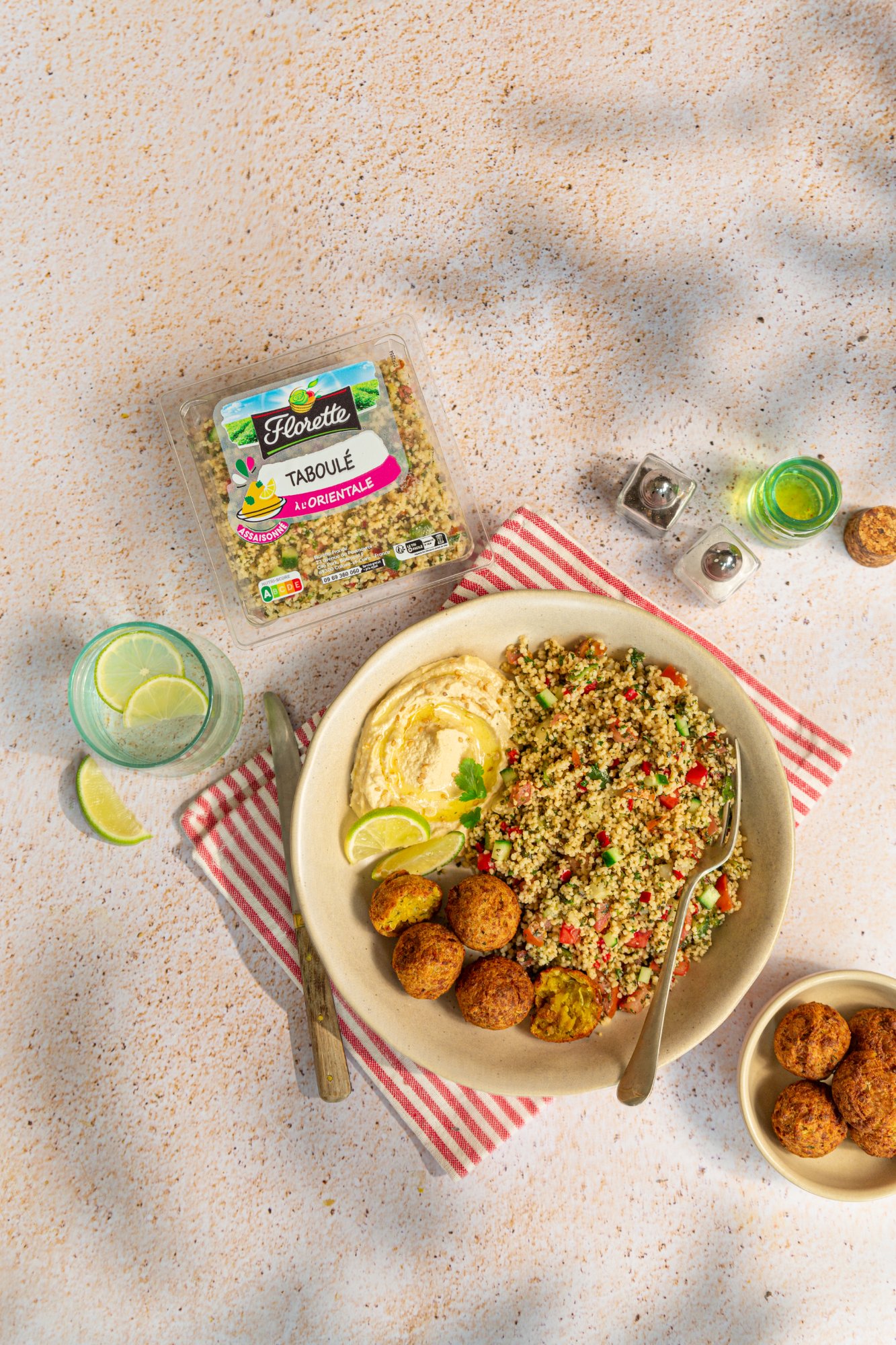 Florette, taboulé oriental falafel