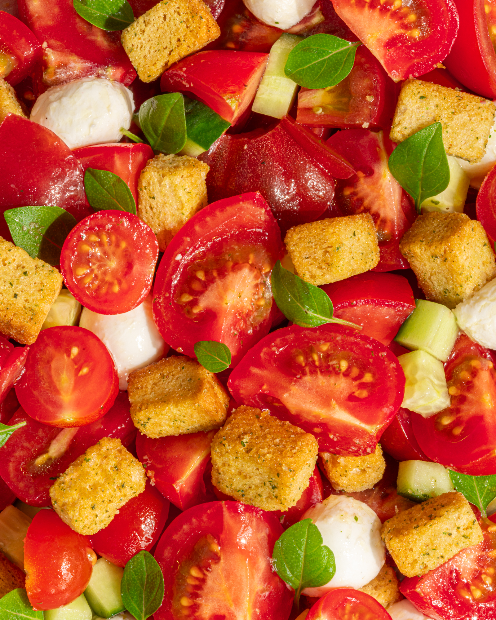 Florette, macro panzanella tomates croutons