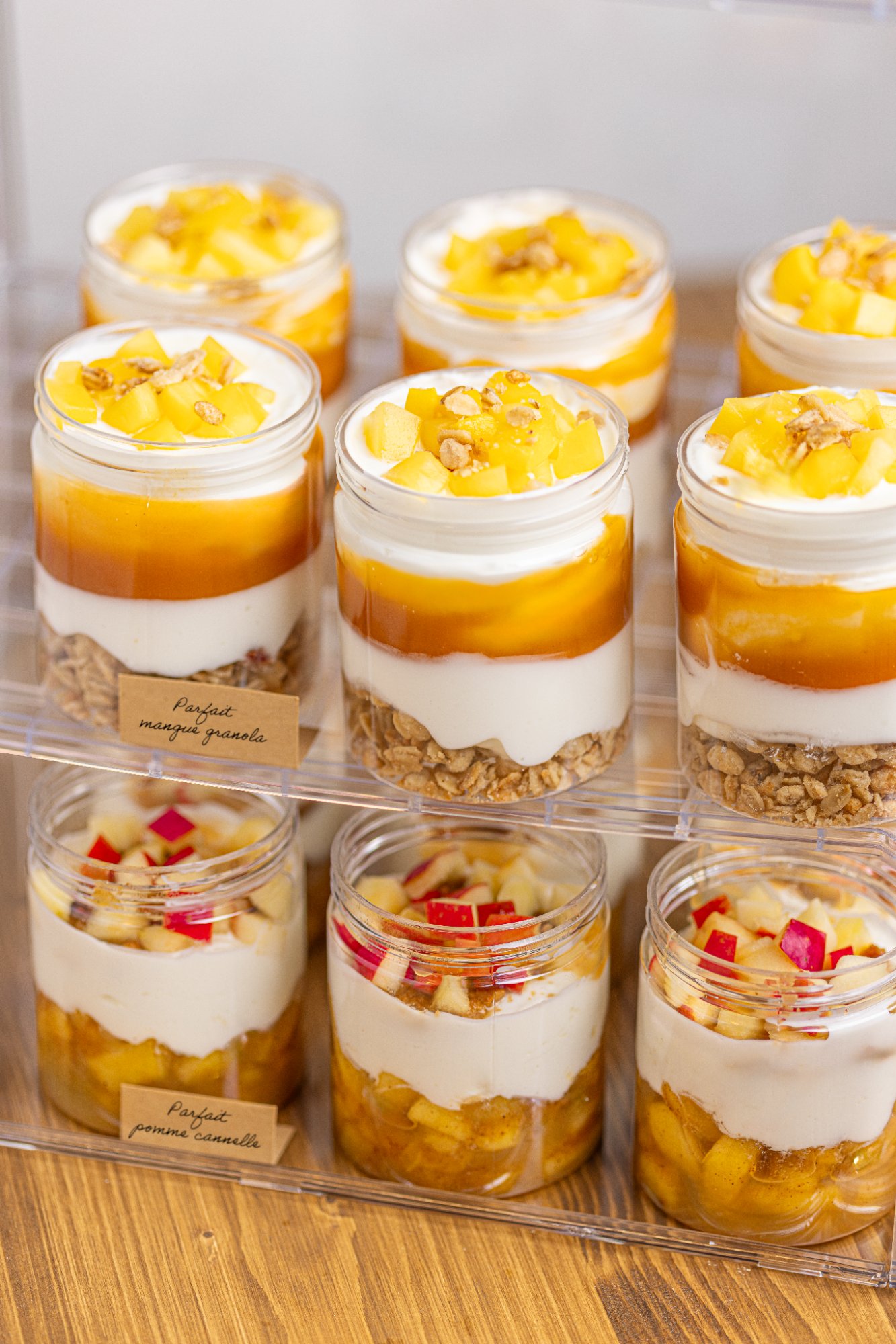 Parfaits mangue cannelle vitrine