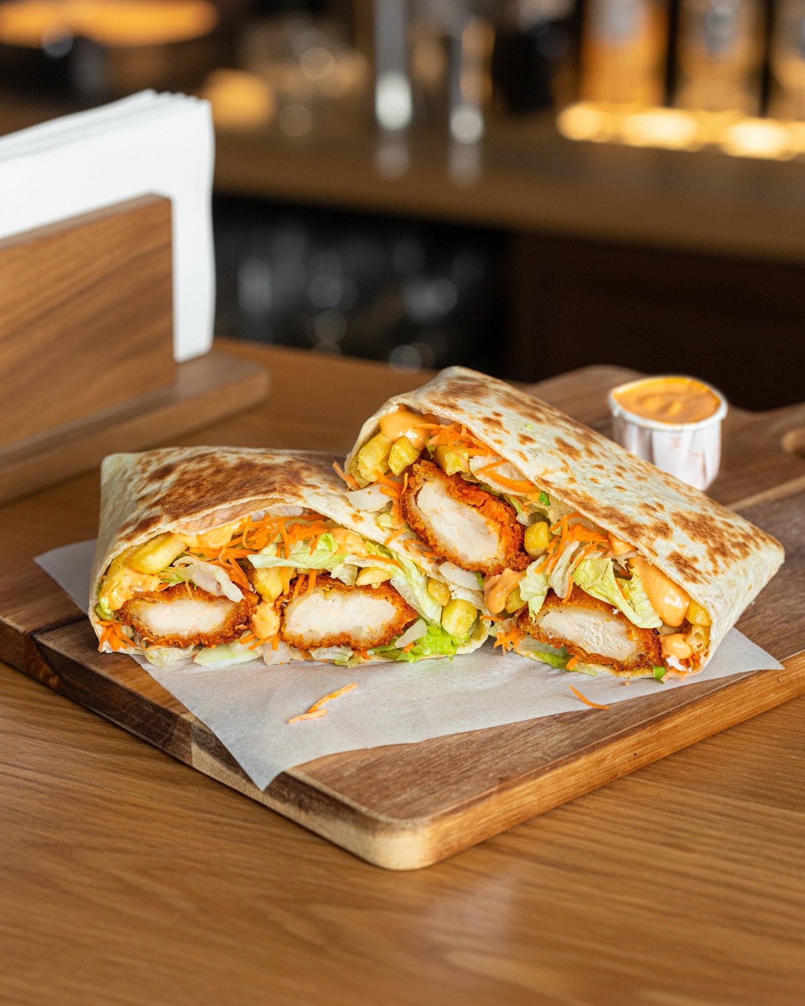 Table apéro wraps verts