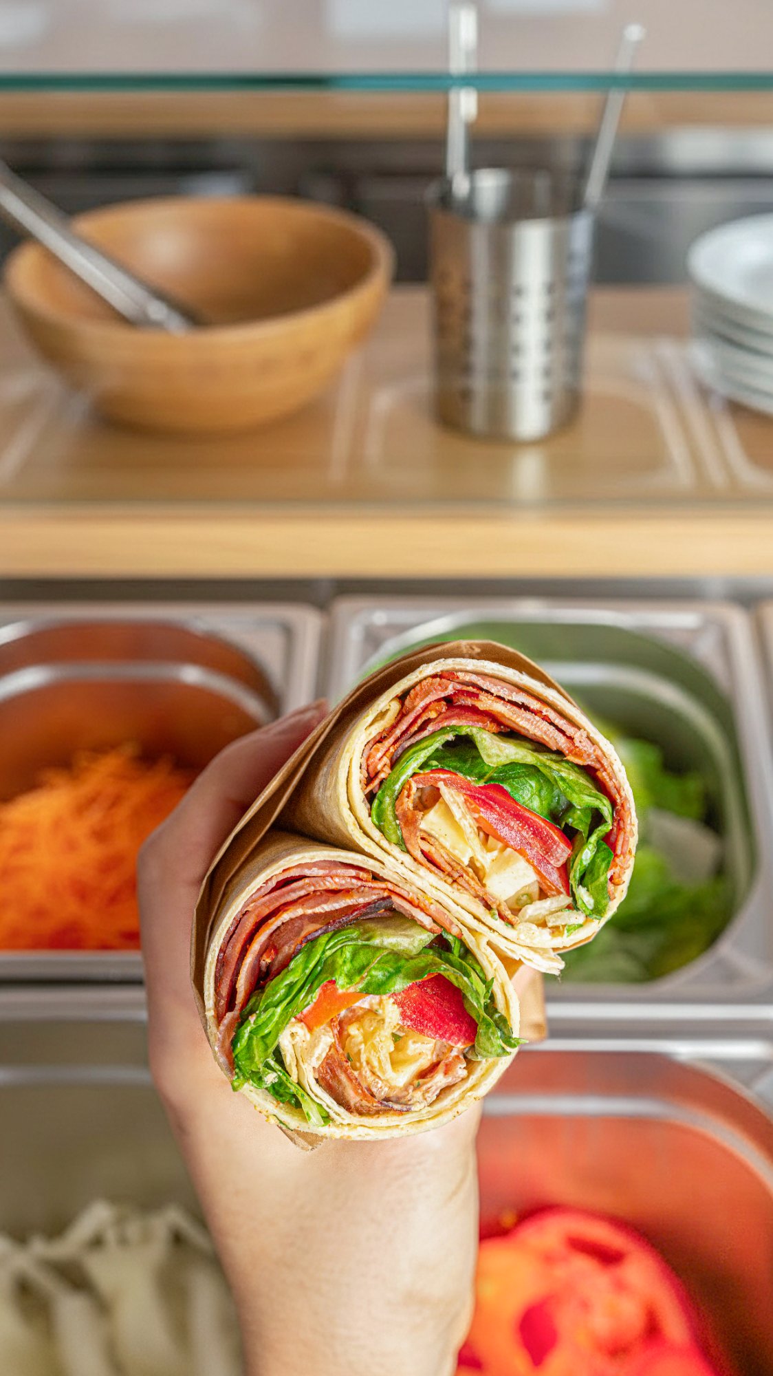 Pita falafel vitrine