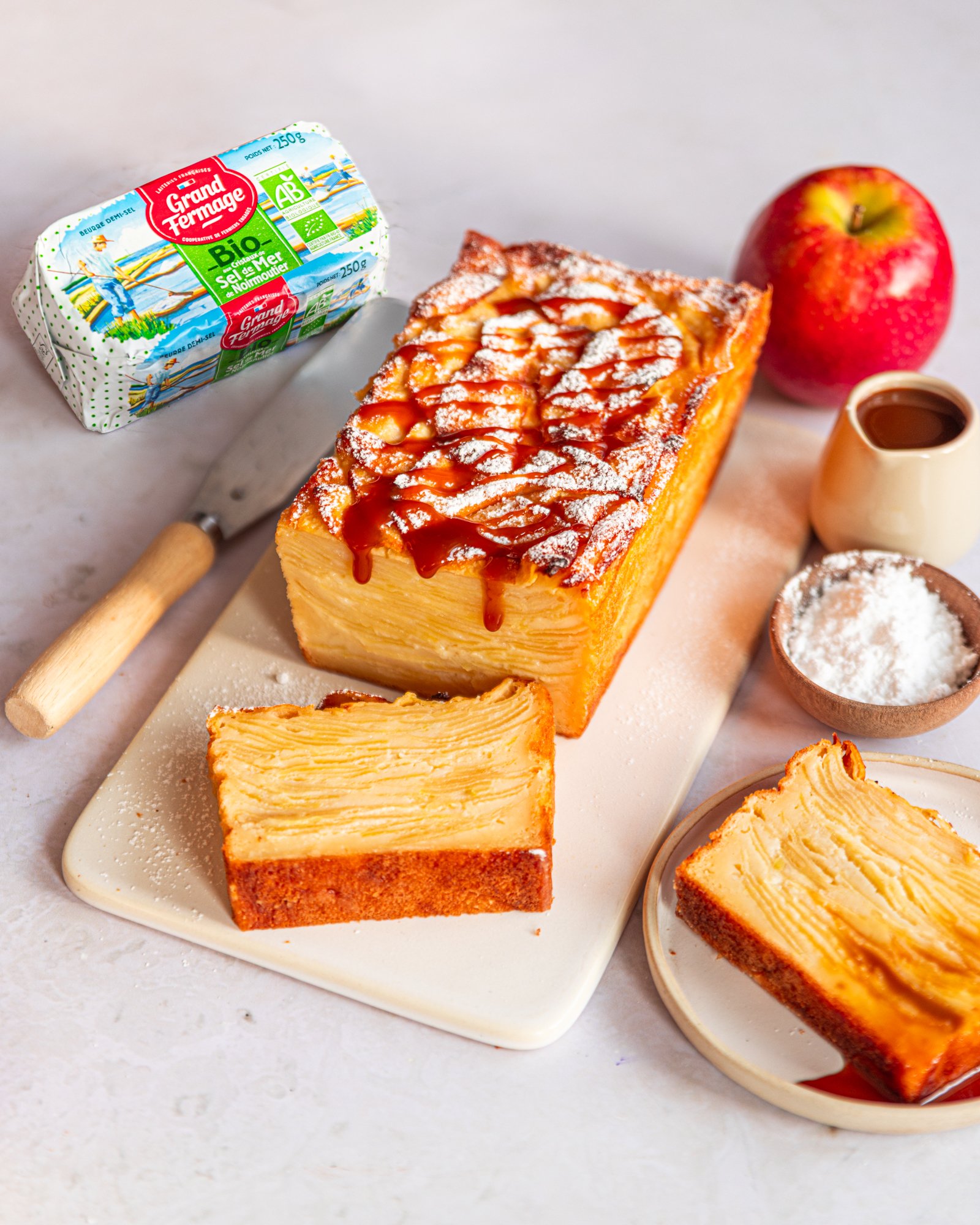 Grand Fermage brioche perdue aux pommes et caramel