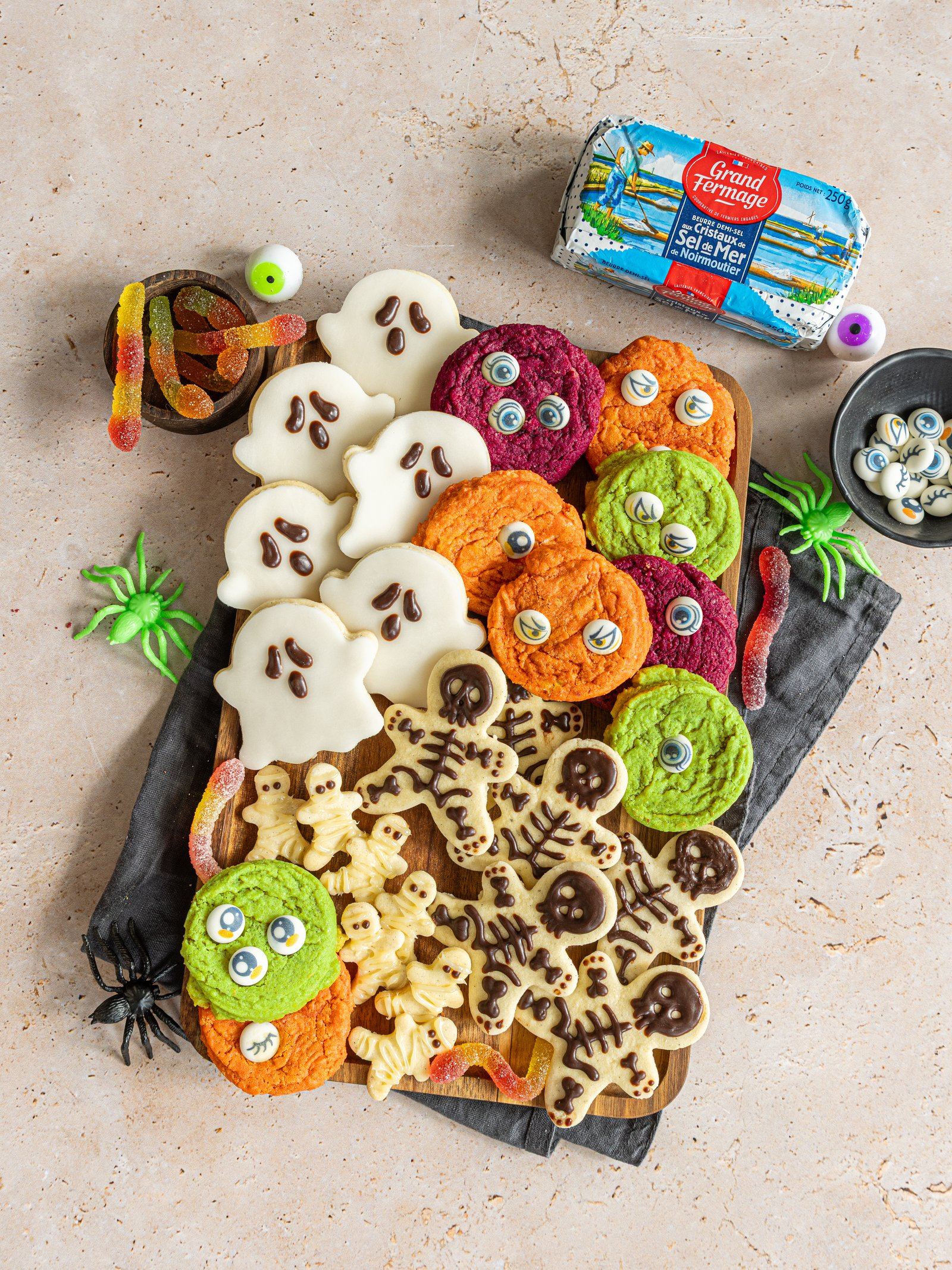 Grand Fermage planche de biscuits d'Halloween