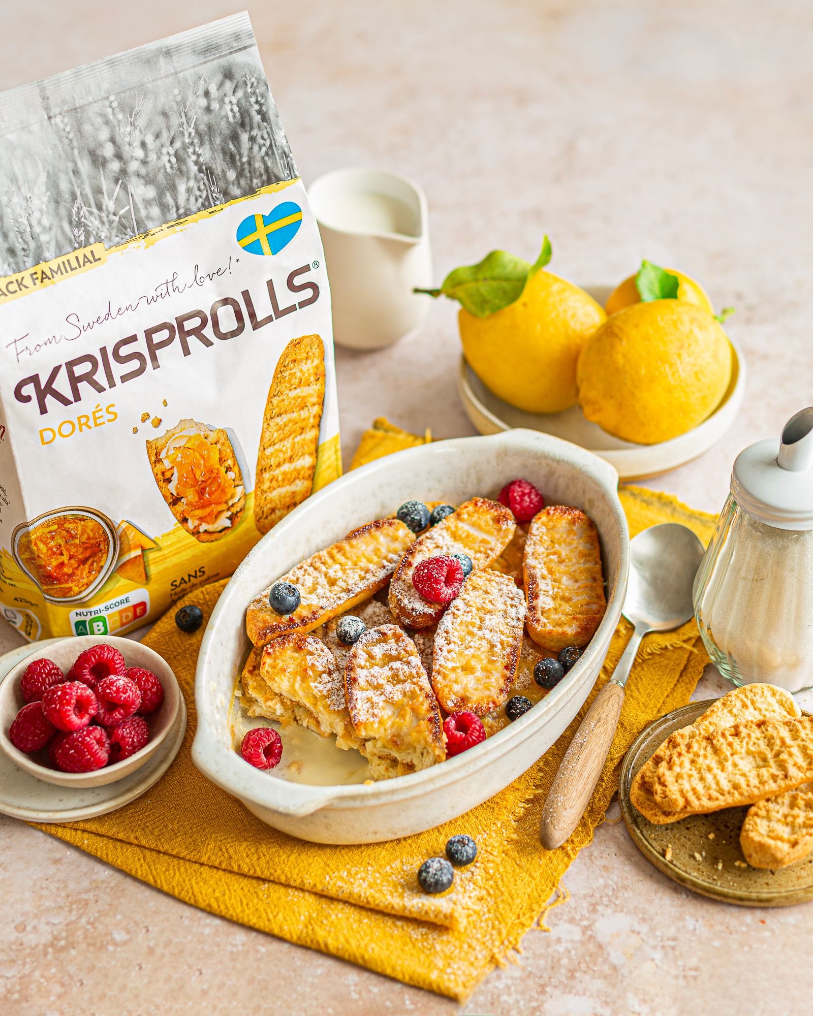 Krisprolls pain perdu au four et fruits rouges