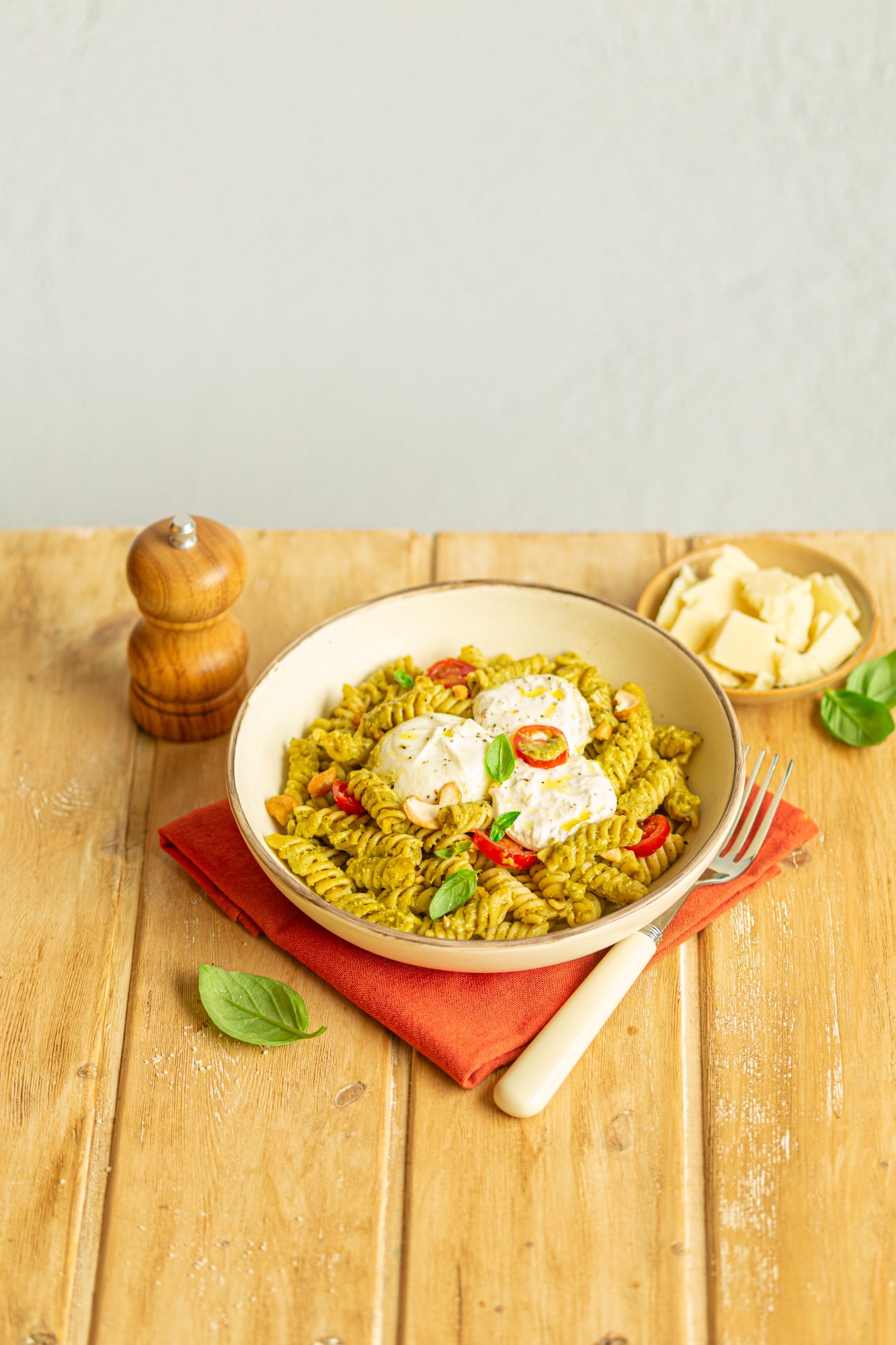 Panzani, recette fusilli pesto crémeux