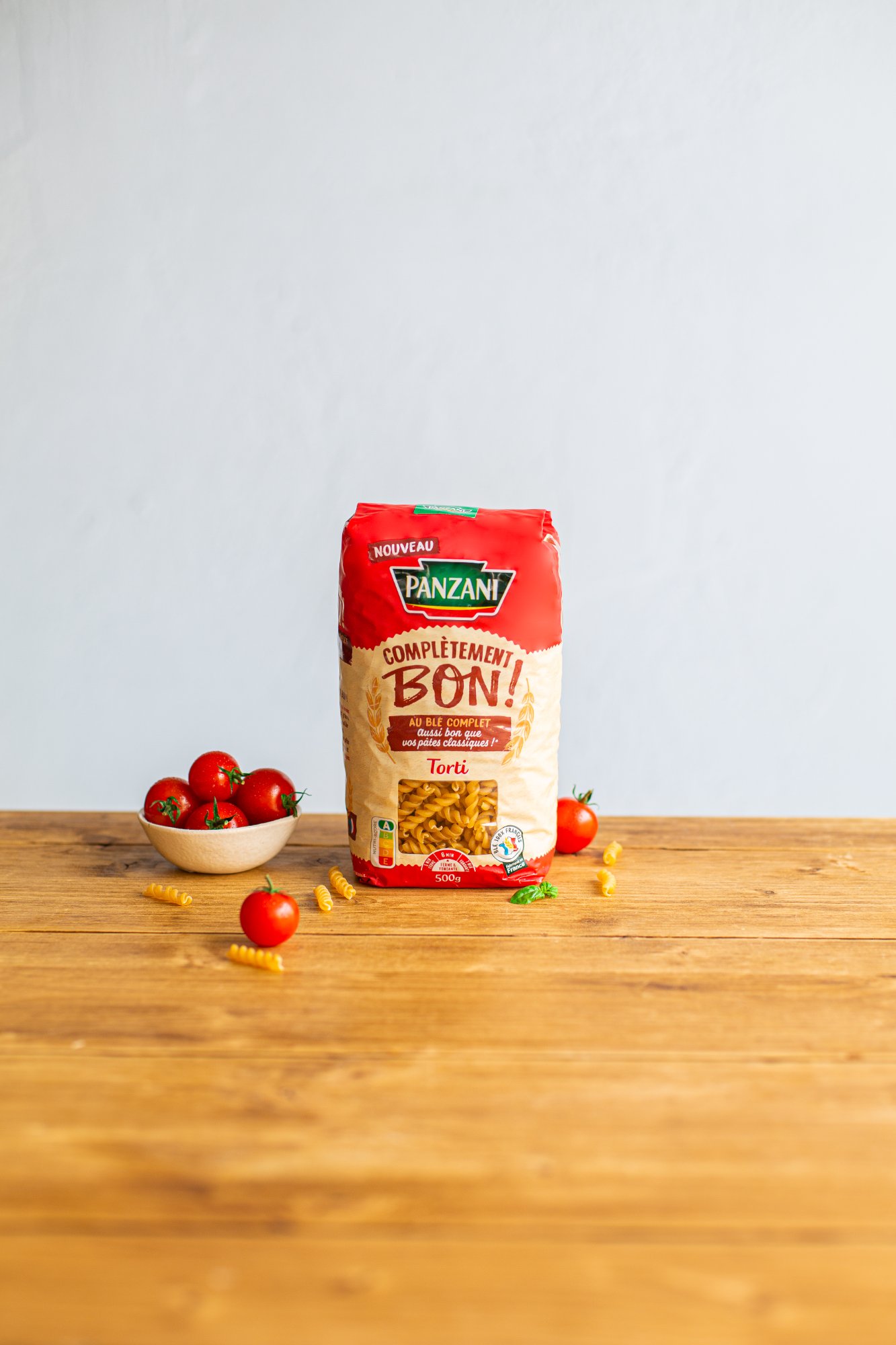 Panzani Complètement Bon, coquillettes blé complet