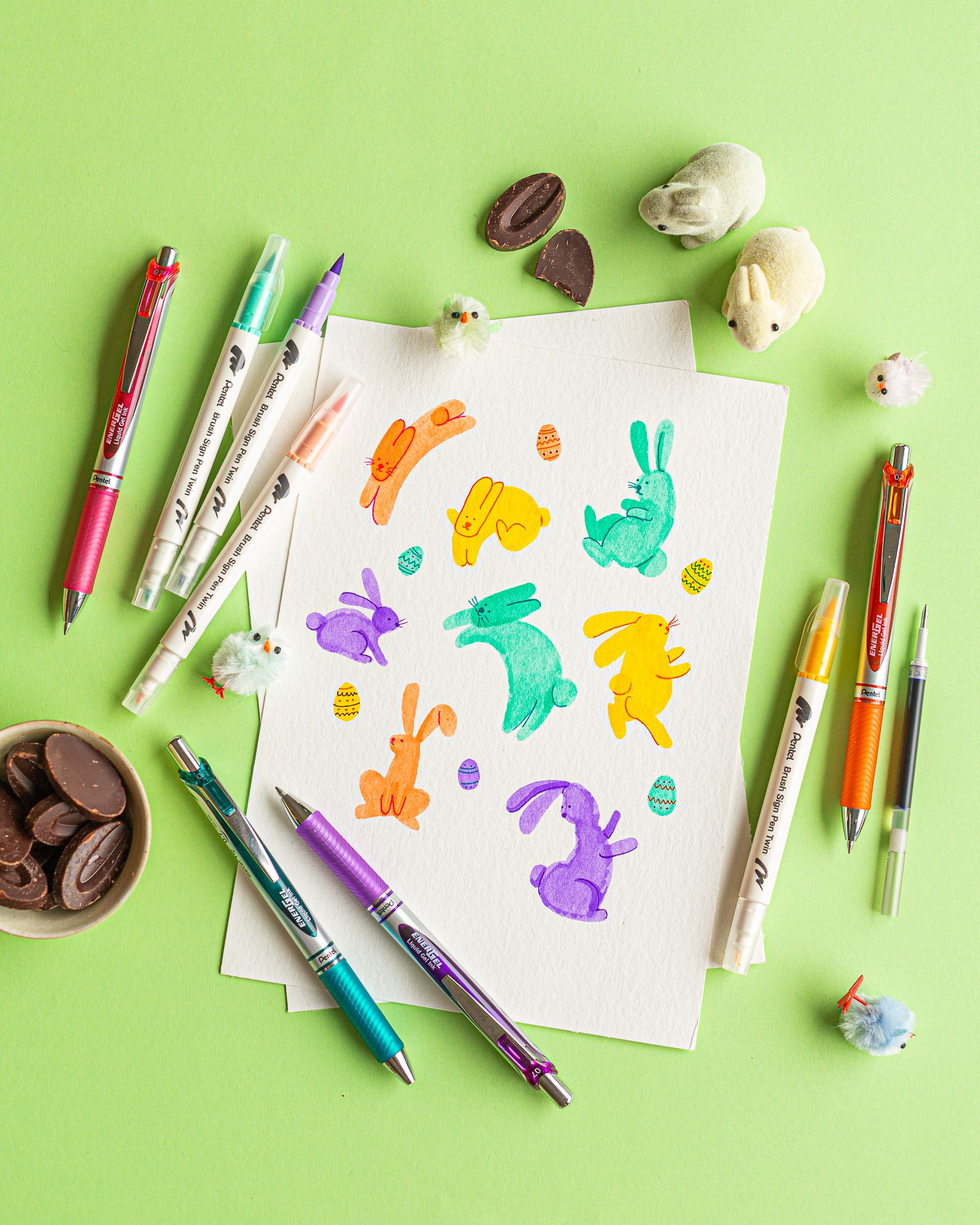 Pentel EnerGel, bocal stickers automne