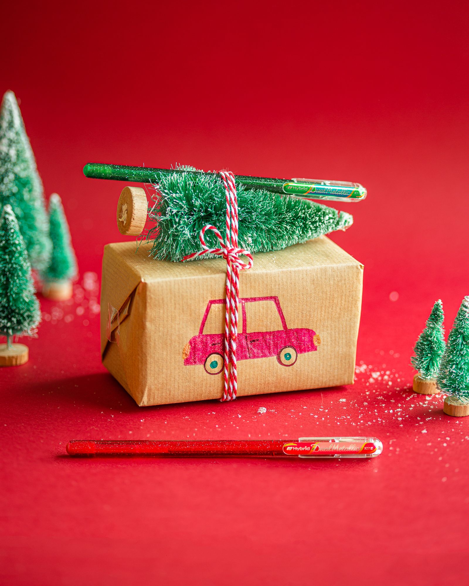 Pentel Brush Sign Pen Twin, illustrations paysages carnet