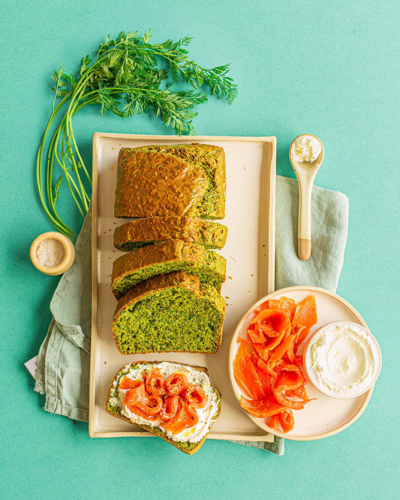 Priméale, cake épinards saumon