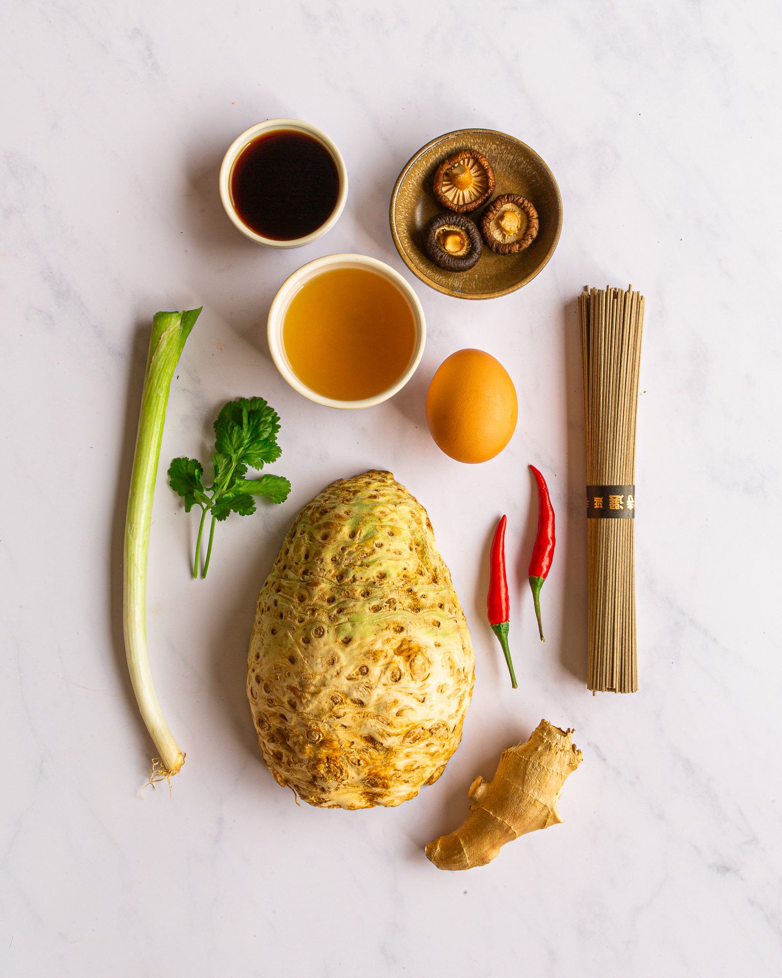 Priméale, flat lay ingrédients soba