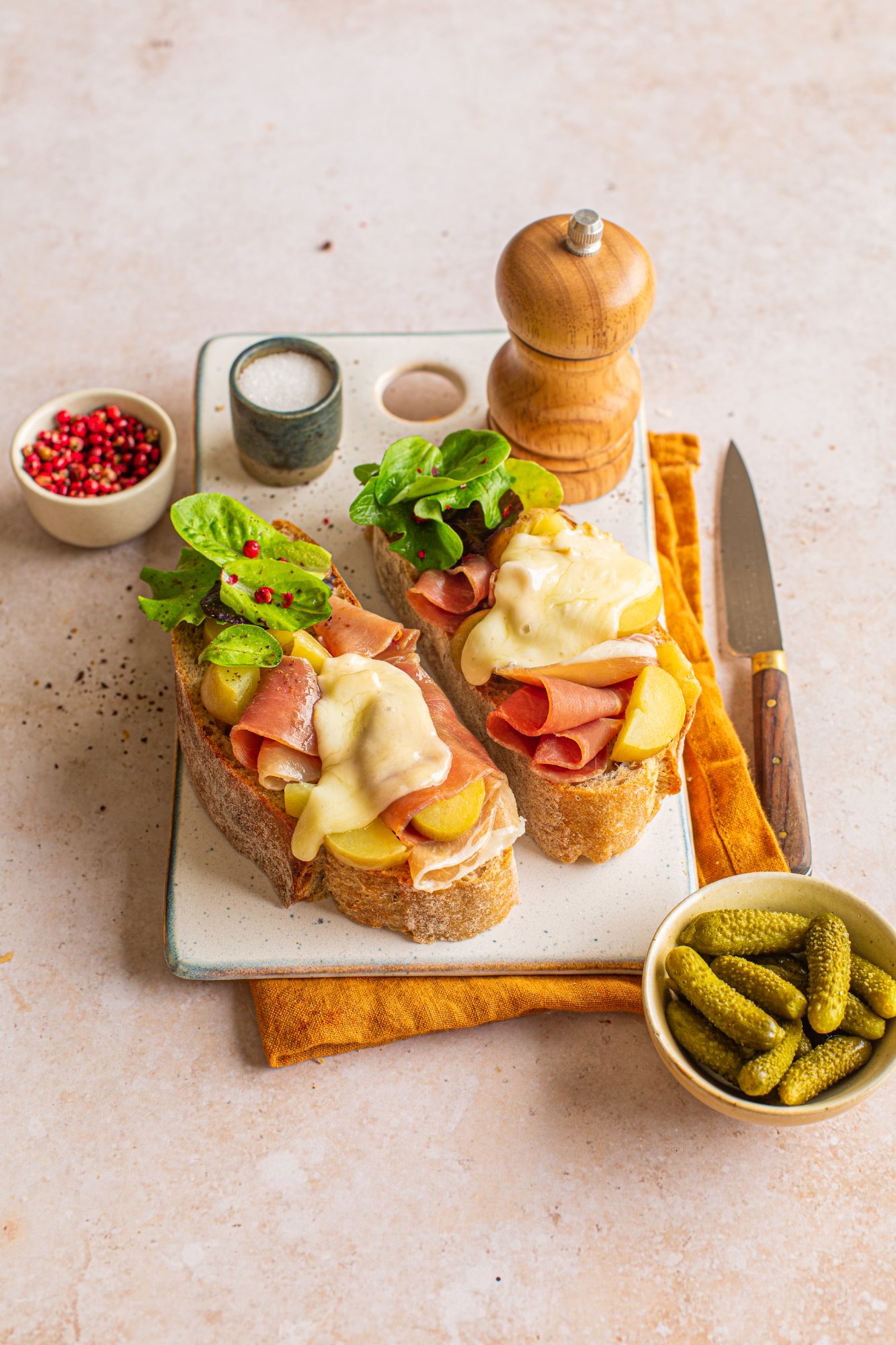 Priméale Raclette Minute, tartines jambon