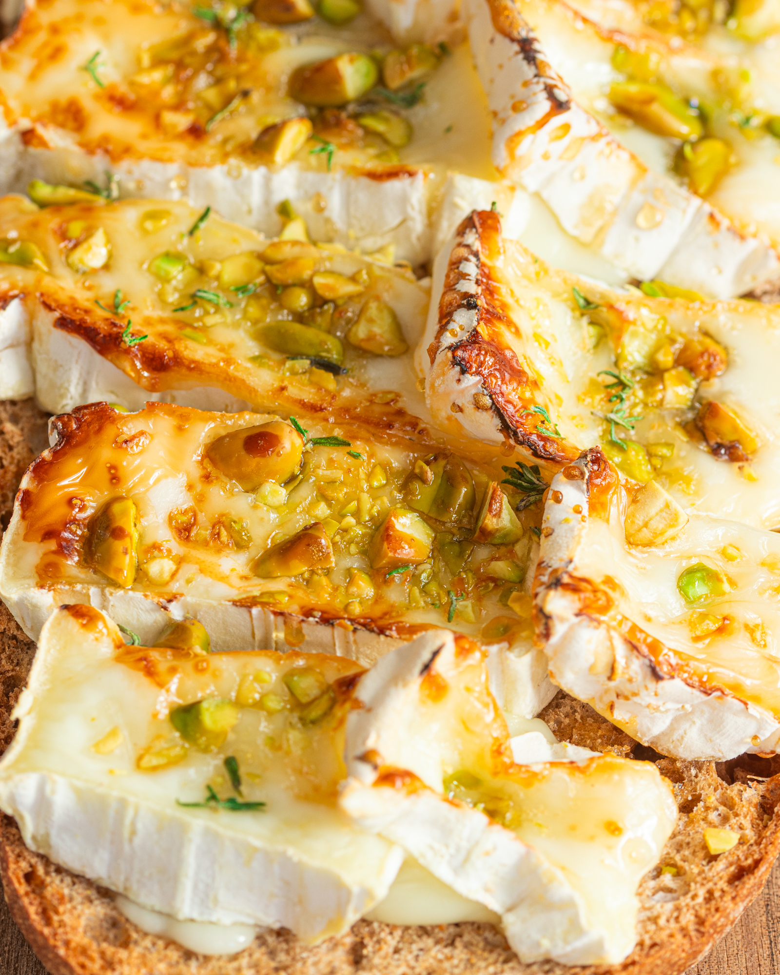 Soignon, macro chèvre grillé pistaches miel